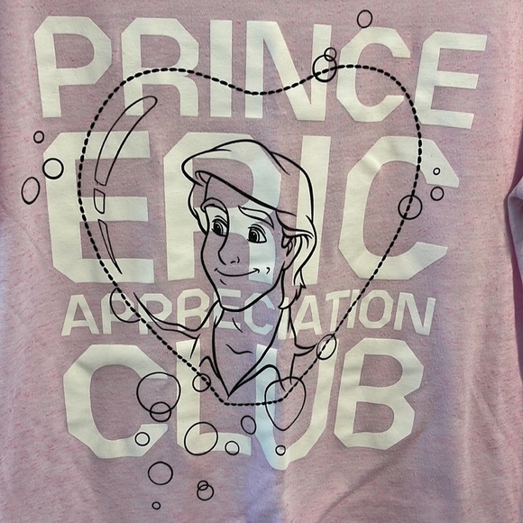 The Little Mermaid Prince Eric Appreciation club pink Tshirt XL - Picture 2 of 5